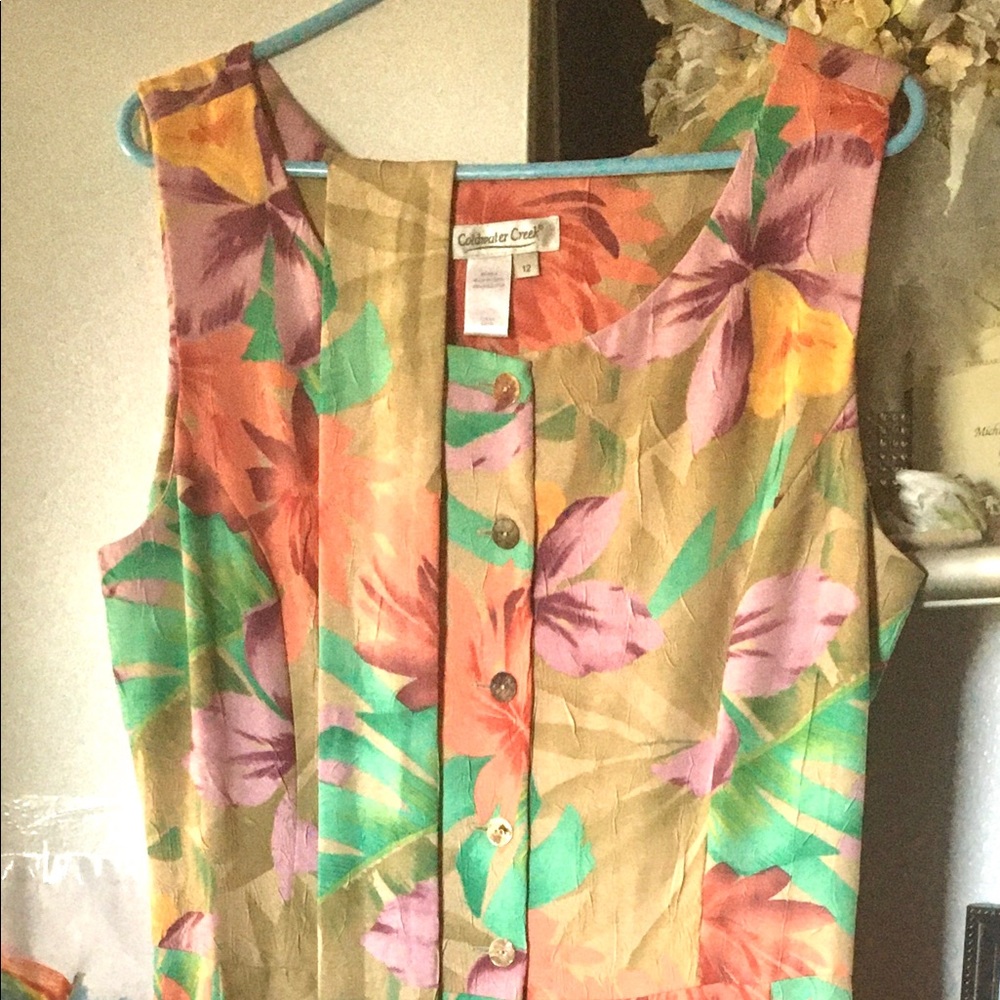 Coldwater Creek Tropical Floral Maxi Dress